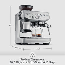 Load image into Gallery viewer, Breville BES876BSS Barista Express Impress Espresso Machine, Brushed Stainless Steel