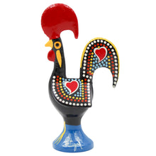 Load image into Gallery viewer, 4" Black Portuguese Rooster Good Luck Magnet - Decorative Fridge Magnet