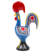 Load image into Gallery viewer, 4" Blue Portuguese Rooster Good Luck Magnet - Decorative Fridge Magnet