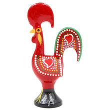 Load image into Gallery viewer, 4" Red Portuguese Rooster Good Luck Magnet - Decorative Fridge Magnet