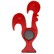 Load image into Gallery viewer, 4" Red Portuguese Rooster Good Luck Magnet - Decorative Fridge Magnet