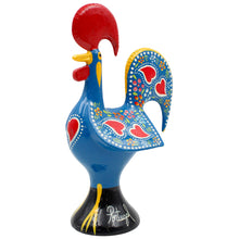Load image into Gallery viewer, Traditional Hand-Painted Portuguese Good Luck Rooster Metal Figurine, 8.25"