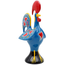 Load image into Gallery viewer, Traditional Hand-Painted Portuguese Good Luck Rooster Metal Figurine, 8.25"