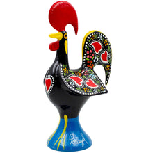 Load image into Gallery viewer, Traditional Hand-Painted Portuguese Good Luck Rooster Metal Figurine, 8.25"