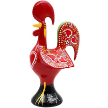 Load image into Gallery viewer, Traditional Hand-Painted Portuguese Good Luck Rooster Metal Figurine, 8.25"