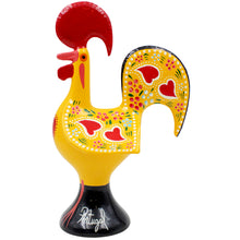 Load image into Gallery viewer, Traditional Hand-Painted Portuguese Good Luck Rooster Metal Figurine, 8.25"
