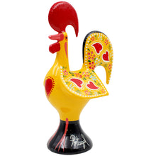 Load image into Gallery viewer, Traditional Hand-Painted Portuguese Good Luck Rooster Metal Figurine, 8.25"