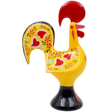 Load image into Gallery viewer, Traditional Hand-Painted Portuguese Good Luck Rooster Metal Figurine, 8.25"