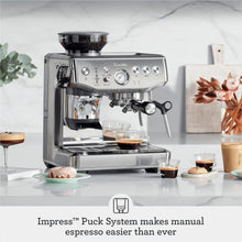 Load image into Gallery viewer, Breville BES876BSS Barista Express Impress Espresso Machine, Brushed Stainless Steel