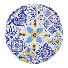 Load image into Gallery viewer, Portugal Azulejo Tile Design Compact Mirror with Sparkle - Decorative Travel Pocket Mirror