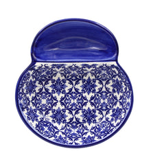 Load image into Gallery viewer, Portuguese Azulejo Ceramic Small Olive Dish - Blue & White Tile Pattern