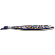 Load image into Gallery viewer, Blue and Orange Tile Azulejo Decorative Ceramic Portuguese Sardine