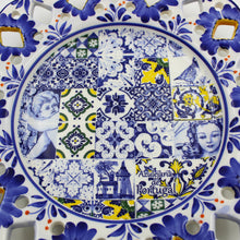 Load image into Gallery viewer, Hand-Painted Traditional Portuguese Blue Floral Tile Azulejo 11" Decorative Plate