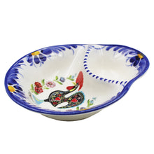 Load image into Gallery viewer, Traditional Rooster Galo Barcelos Floral Ceramic Olive Dish with Pit Holder