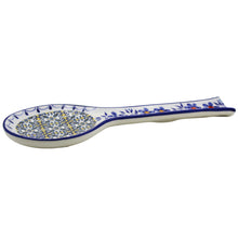 Load image into Gallery viewer, Traditional Blue Yellow Tile Azulejo Decorative Ceramic Spoon Rest, Utensil Holder