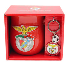 Load image into Gallery viewer, Officially Licensed Benfica Mug and Keychain Set in Gift Box - Red Mug & Keychain with Benfica Logo