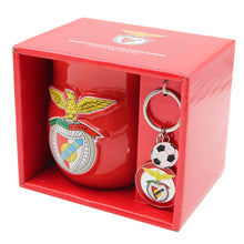 Load image into Gallery viewer, Officially Licensed Benfica Mug and Keychain Set in Gift Box - Red Mug & Keychain with Benfica Logo