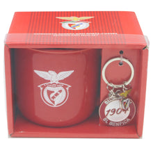 Load image into Gallery viewer, Benfica Mug & Keychain Set – Official SLB Red Ceramic Cup and 1904 Metal Keychain in Gift Box