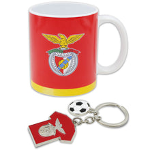 Load image into Gallery viewer, Benfica Mug & Keychain Set – Official SLB Ceramic Cup and Metal Keychain in Gift Box