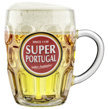 Load image into Gallery viewer, Super Portugal Clear Glass Beer Mug, 16 oz.