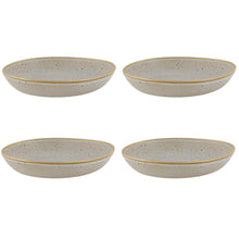 Load image into Gallery viewer, Casa Alegre Gold Stone White Soup/Pasta Plate, Set of 4