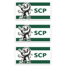 Load image into Gallery viewer, Sporting CP Lion Stickers – SCP Green & White Design, Set of 3