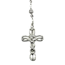 Load image into Gallery viewer, Silver Plated Circular Beads Made in Portugal Our Lady of Fatima Religious Necklace