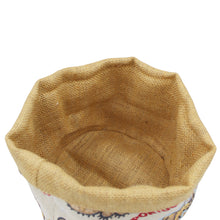 Load image into Gallery viewer, Traditional Portuguese Icons Blue & Beige Bread Basket - Decorative Cotton Blend with Jute Interior