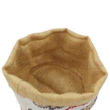 Load image into Gallery viewer, Traditional Portuguese Icons Red & Beige Bread Basket - Decorative Cotton Blend with Jute Interior