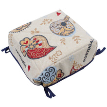 Load image into Gallery viewer, Traditional Portuguese Icons Blue Bread Basket - Decorative Cotton Blend