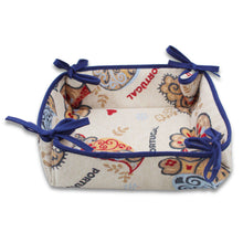 Load image into Gallery viewer, Traditional Portuguese Icons Blue Bread Basket - Decorative Cotton Blend