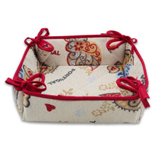 Load image into Gallery viewer, Traditional Portuguese Icons Red Bread Basket - Decorative Cotton Blend