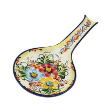 Load image into Gallery viewer, Hand-painted Decorative Ceramic Portuguese Yellow Floral Spoon Rest