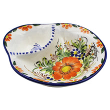 Load image into Gallery viewer, Hand-painted Decorative Ceramic Portuguese Blue Floral Olive Dish