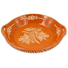 Load image into Gallery viewer, Set of 2 Portuguese Terracotta Frigideiras – Traditional Hand-Painted Clay Cooking and Serving Dishes