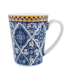 Load image into Gallery viewer, Traditional Blue Tile Azulejo Portuguese Ceramic Coffee Mug with Coaster