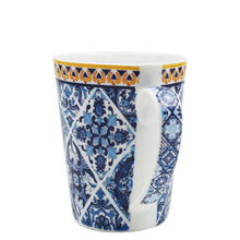 Load image into Gallery viewer, Traditional Blue Tile Azulejo Portuguese Ceramic Coffee Mug with Coaster