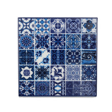 Load image into Gallery viewer, Traditional Blue Tile Azulejo Portuguese Ceramic Coffee Mug with Coaster