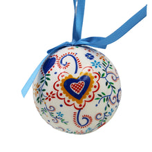 Load image into Gallery viewer, Traditional Viana Valentine Handkerchief Themed Christmas Ornament