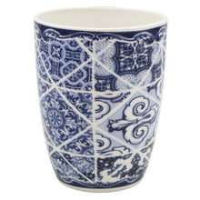 Load image into Gallery viewer, Portuguese Azulejo Blue Tile Patterned Ceramic Mug Set with Stirring Spoon and Gift Box