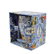 Load image into Gallery viewer, Traditional Portugal Icons Themed Ceramic Coffee Mug with Spoon and Gift Box