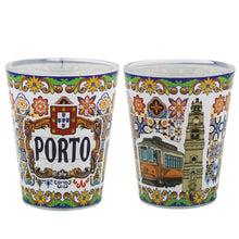 Load image into Gallery viewer, Traditional Porto Portugal Tile Azulejo Shot Glasses, Set of 2