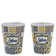 Load image into Gallery viewer, Lisbon Portugal Traditional Tram Shot Glasses, Set of 2