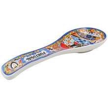 Load image into Gallery viewer, Portuguese Ceramic Spoon Rest – Colorful Rooster and Sardine Design