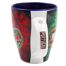 Load image into Gallery viewer, Portuguese Armillary Sphere & Rooster - Ceramic Mug with Spoon Set