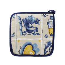 Load image into Gallery viewer, 100% Cotton Traditional Portuguese Symbols Oven Mitt and Pot Holder Set