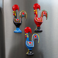 Load image into Gallery viewer, 4" Red Portuguese Rooster Good Luck Magnet - Decorative Fridge Magnet