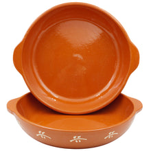 Load image into Gallery viewer, Set of 2 Portuguese Terracotta Alentejo Dishes – Traditional Hand-Painted Clay Cooking and Serving Dishes