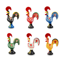Load image into Gallery viewer, Set of 6 Traditional Hand-Painted Portuguese Good Luck Mini Roosters, 1.5"