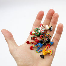 Load image into Gallery viewer, Set of 6 Traditional Hand-Painted Portuguese Good Luck Mini Roosters, 1.5"